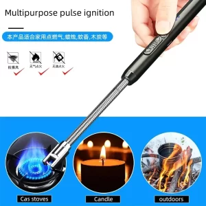 Chargeable USB Electric Lighter Kitchen Barbecue Gas Range Outdoor Plasma Arc Lighter Windproof Flameless Candle Unusual Lighter 3