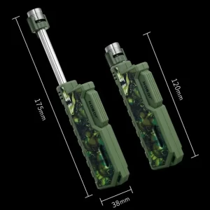 JOBON Metal Outdoor Windproof Butane Gas Cigar Lighter with Retractable Rod Ignition Sparkling Gun Kitchen Camping Men's Tool 4