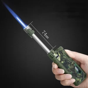 JOBON Metal Outdoor Windproof Butane Gas Cigar Lighter with Retractable Rod Ignition Sparkling Gun Kitchen Camping Men's Tool 2